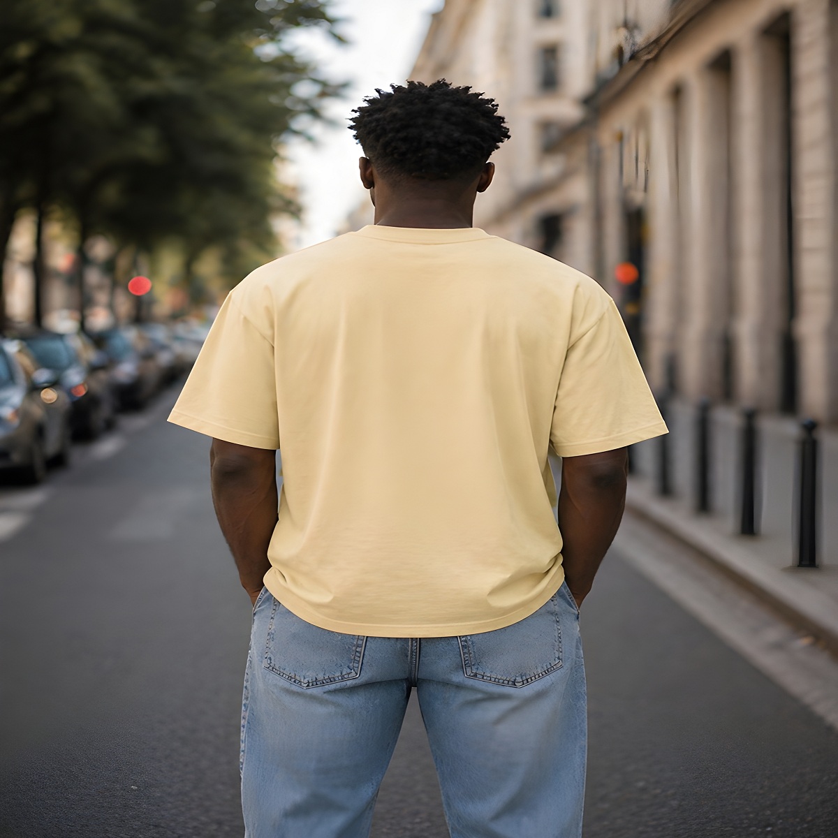 men's down solder oversized plain t shirt