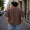 men's down solder oversized plain t shirt