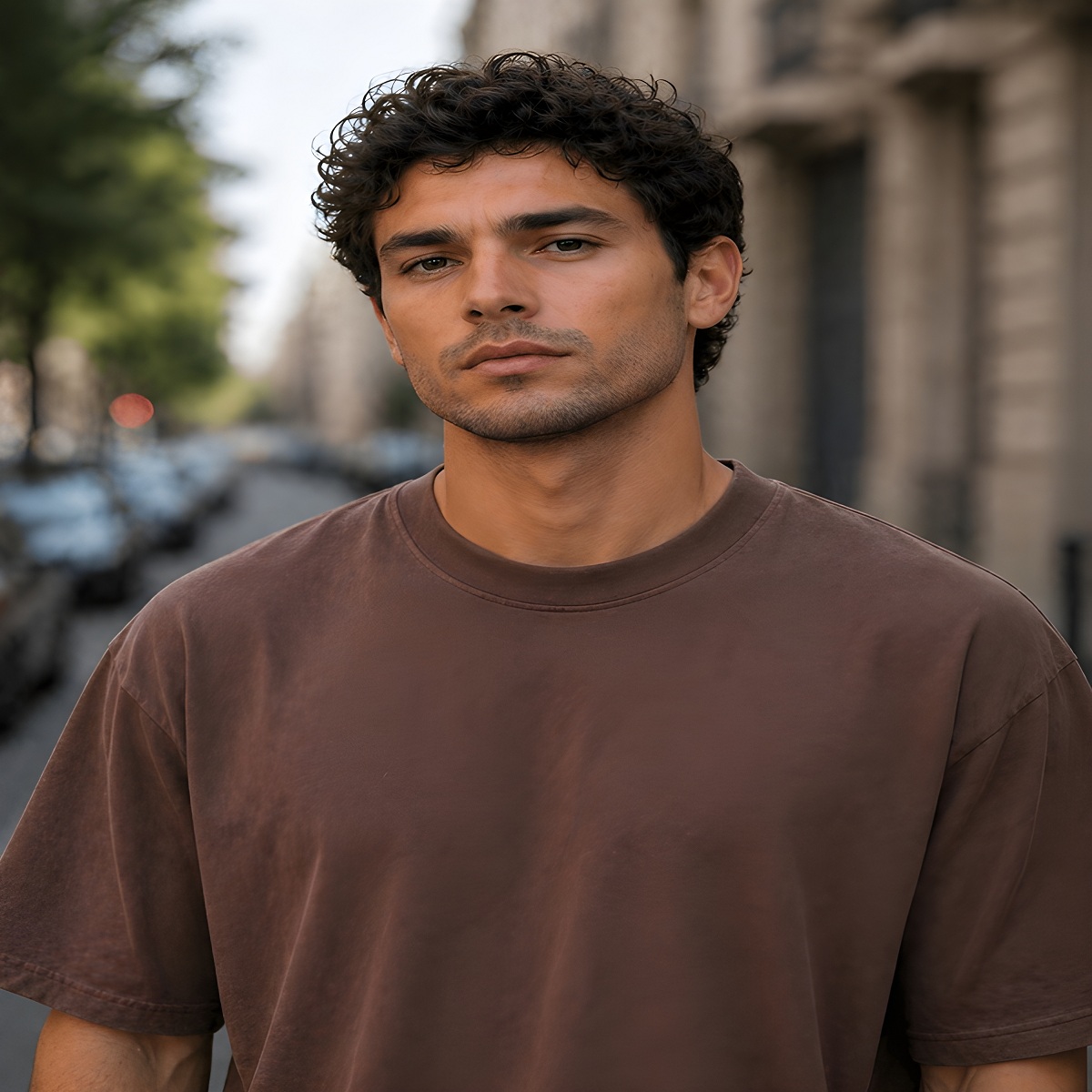 men's down solder oversized plain t shirt