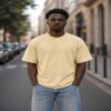 men's down solder oversized plain t shirt