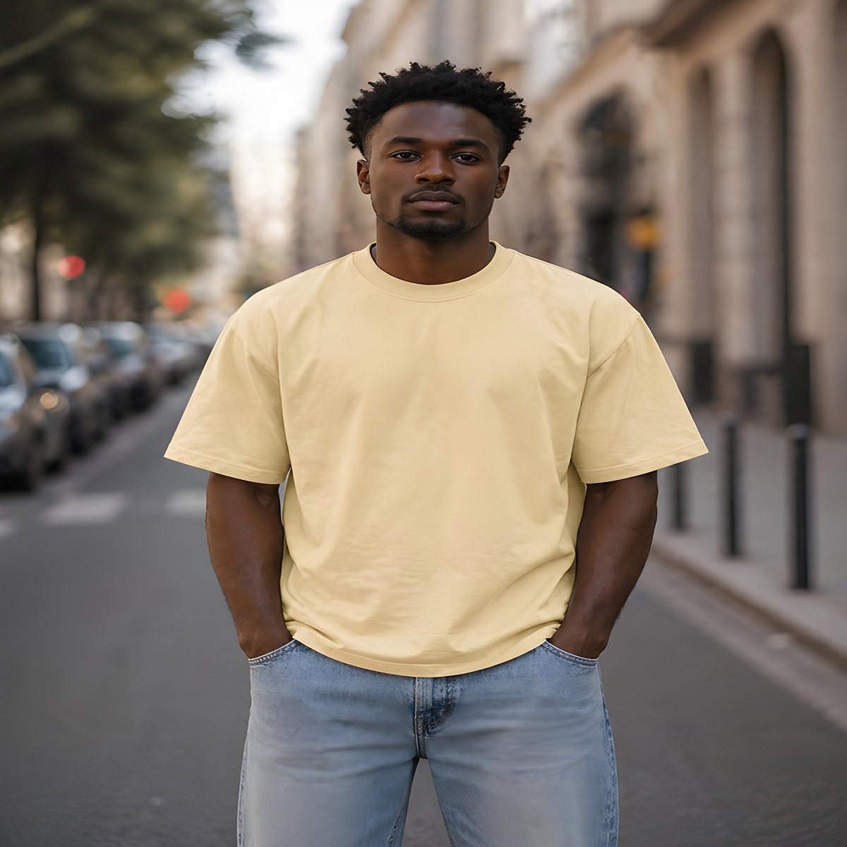 men's down solder oversized plain t shirt