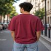 men's down solder oversized plain t shirt