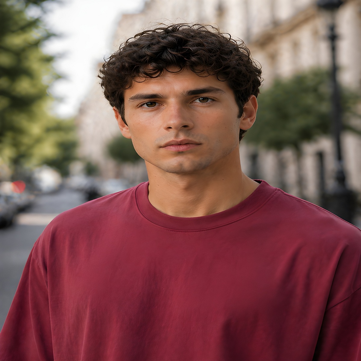 men's down solder oversized plain t shirt