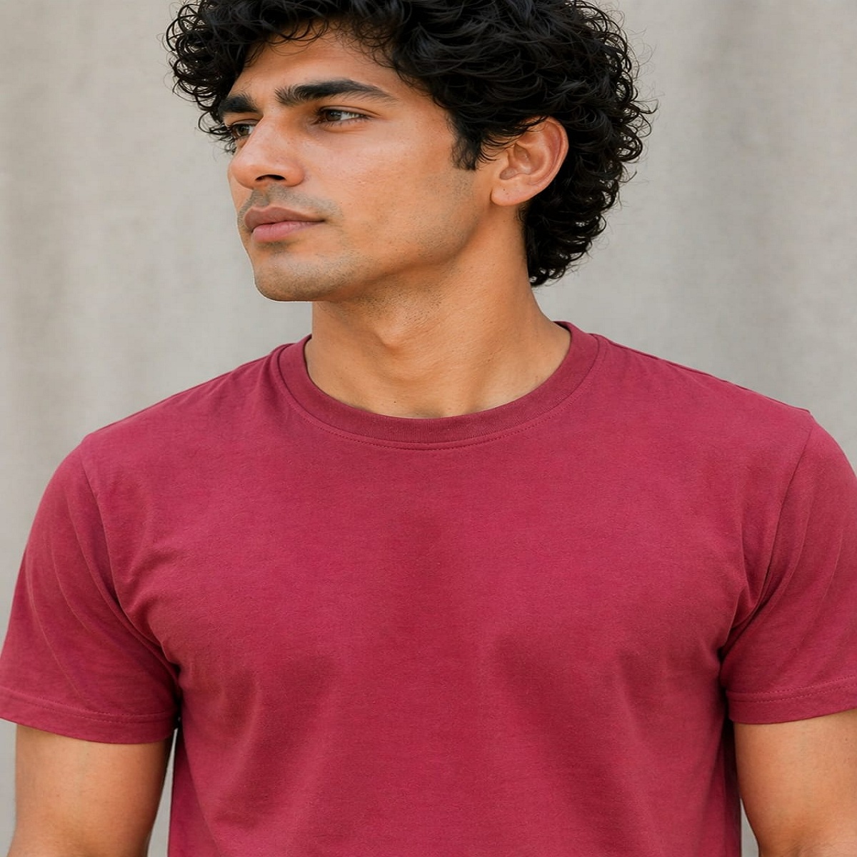 regular fit plain tee everyday wear