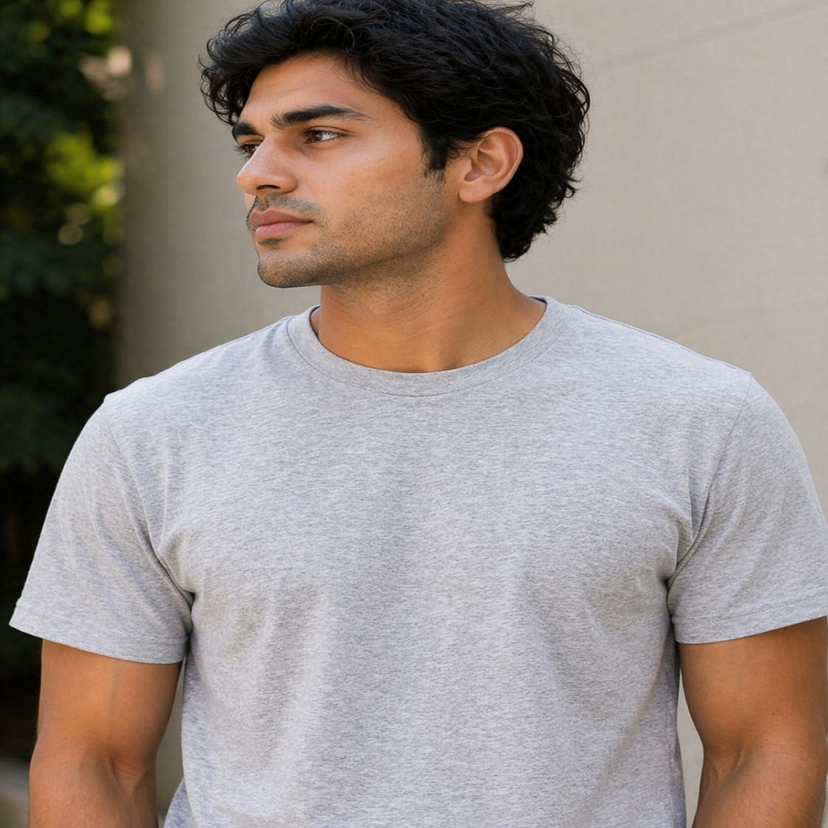 regular fit plain tee everyday wear