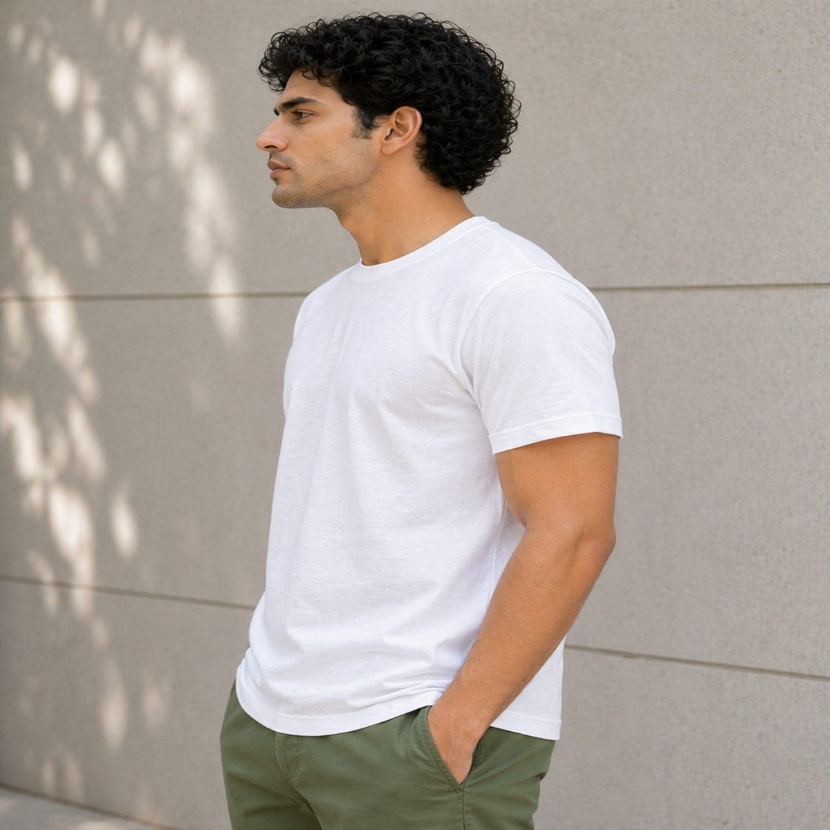regular fit plain tee everyday wear