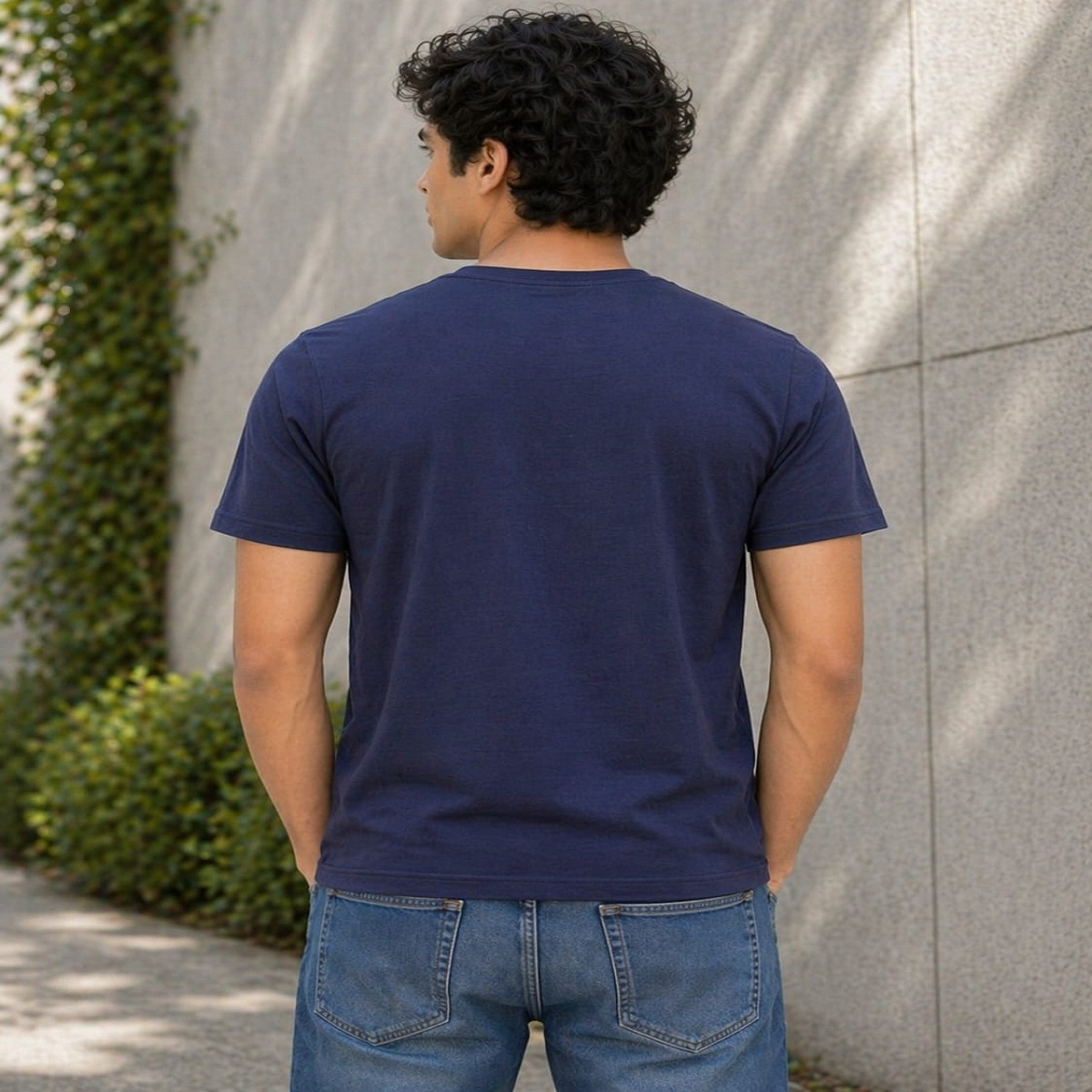 regular fit plain tee everyday wear