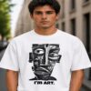 men's down solder oversized printed t shirt (white) men's down solder oversized printed t shirt (white)