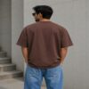 men's down solder oversized printed t shirt (white) men's down solder oversized printed t shirt (white)