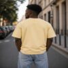 men's down solder oversized printed t shirt (white) men's down solder oversized printed t shirt (white)