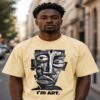 men's down solder oversized printed t shirt (white) men's down solder oversized printed t shirt (white)
