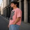 men's down solder oversized printed t shirt (white) men's down solder oversized printed t shirt (white)