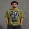 men's down solder oversized printed t shirt (white) men's down solder oversized printed t shirt (white)