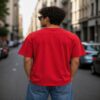men's down solder oversized printed t shirt (white) men's down solder oversized printed t shirt (white)