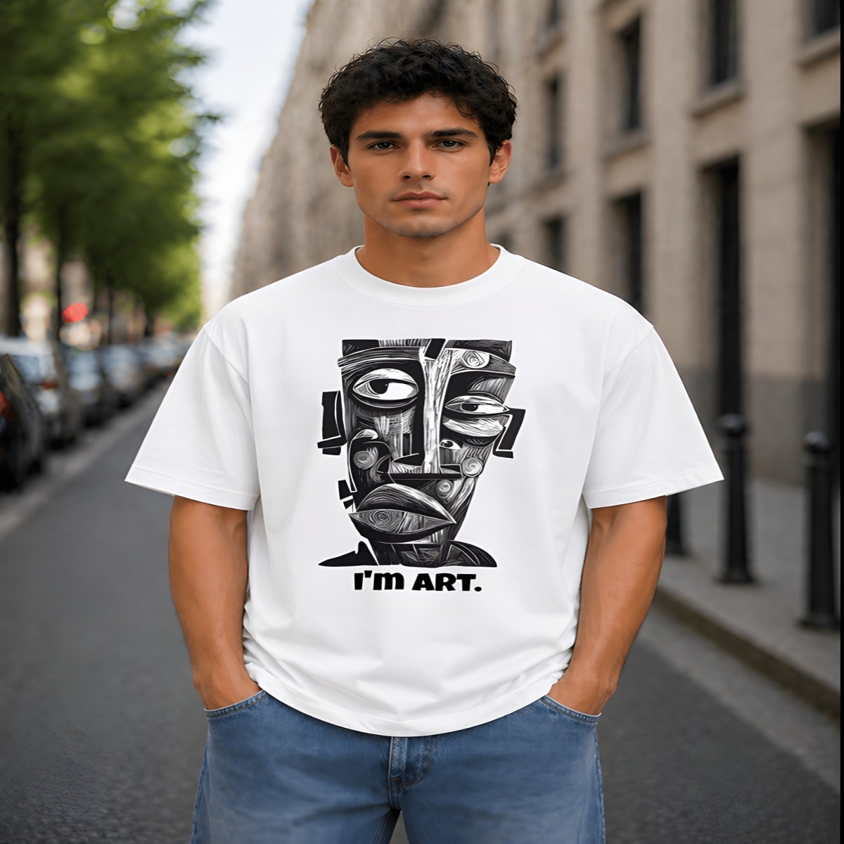 I’m Art. Minimalist Expression Printed T Shirts