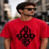 men's down solder oversized printed t shirt (white)