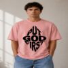 men's down solder oversized printed t shirt (white)