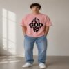 men's down solder oversized printed t shirt (white)