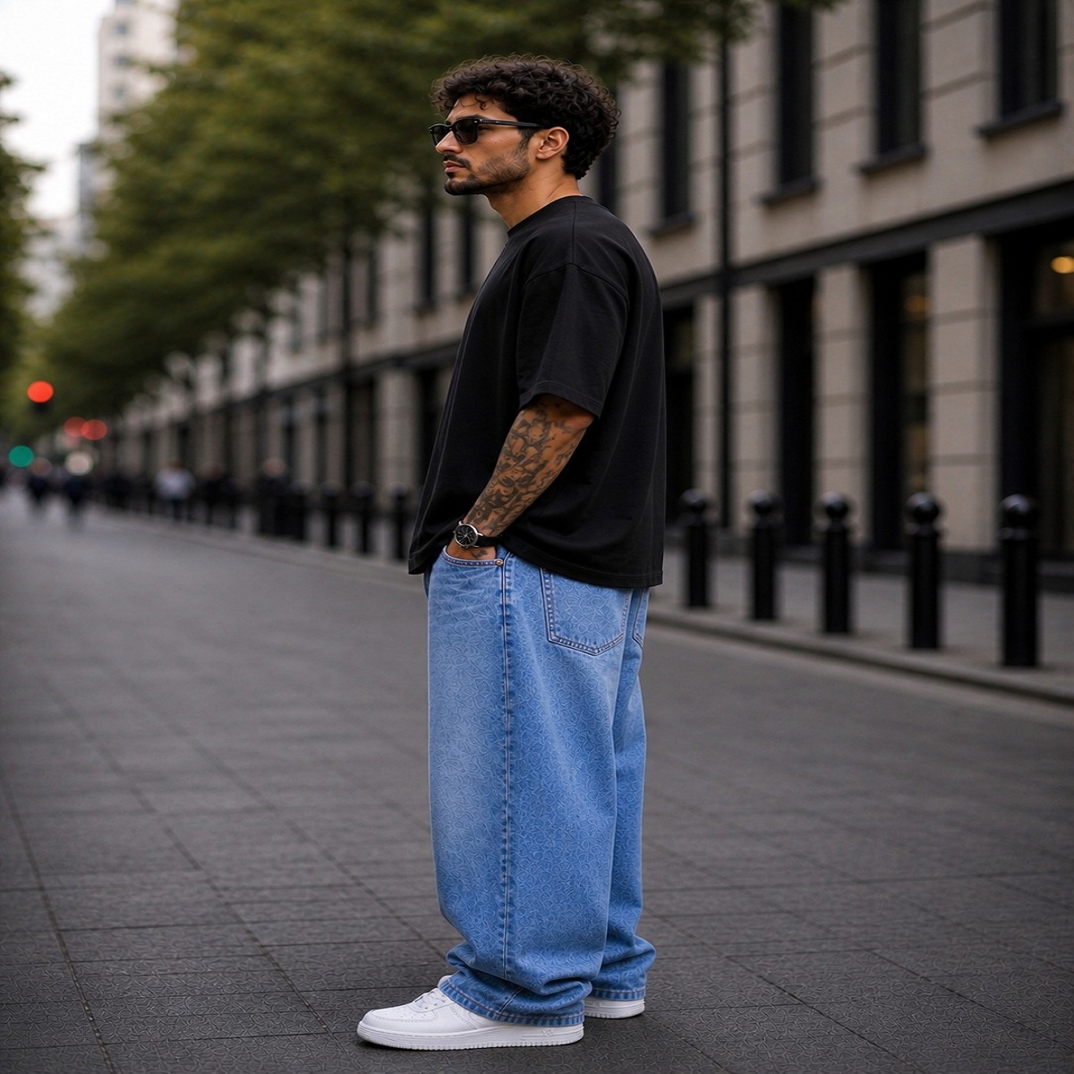 men's down solder oversized plain t shirt