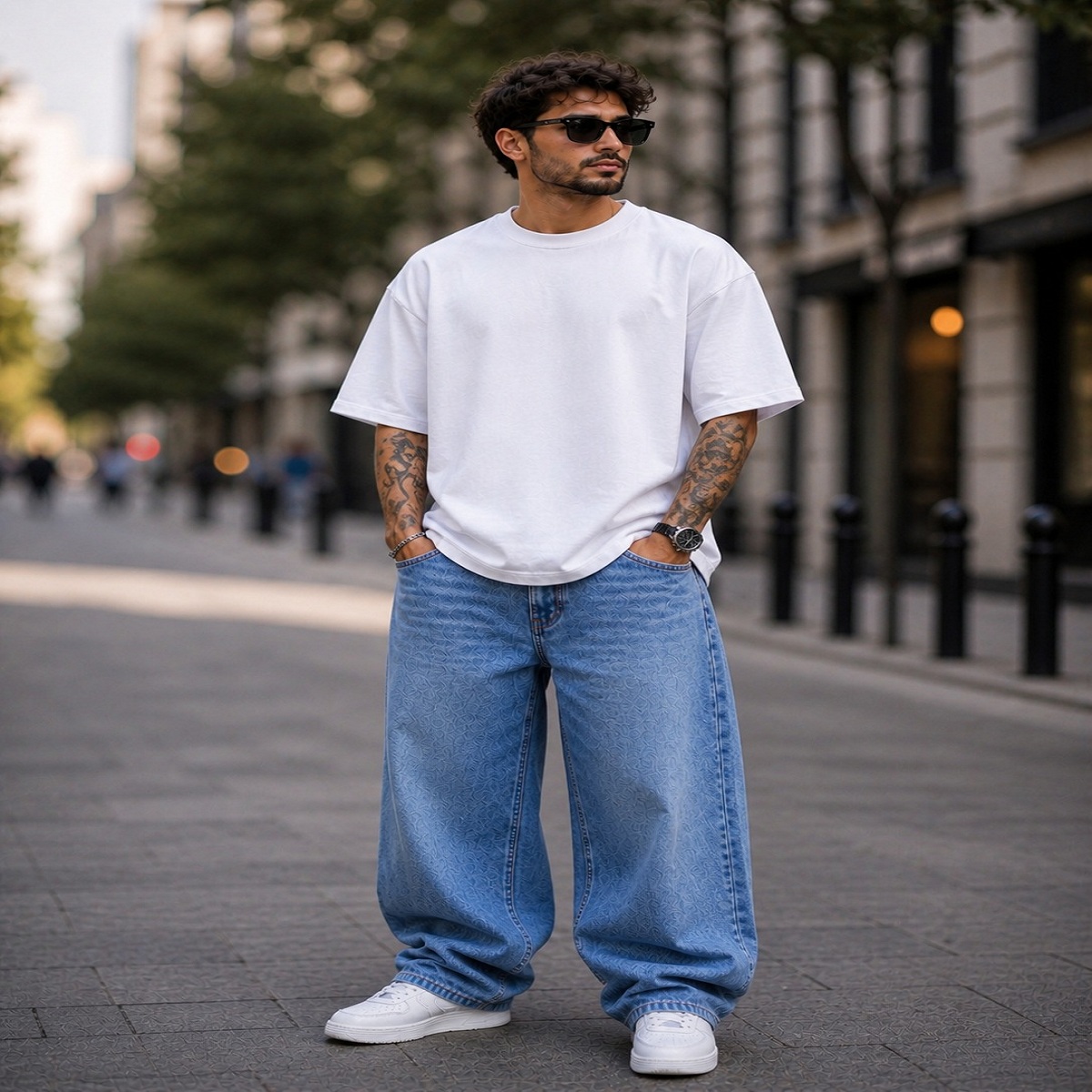 men's down solder oversized plain t shirt