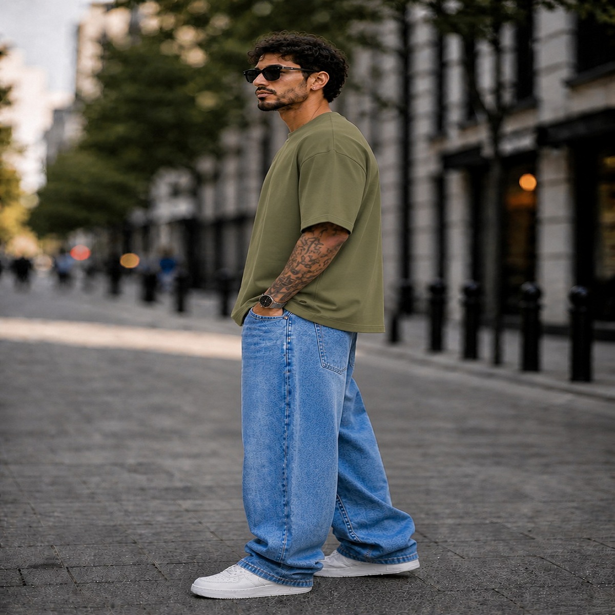 men's down solder oversized plain t shirt