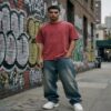 men's oversized acid wash plain t shirt