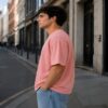 men's down solder oversized plain t shirt
