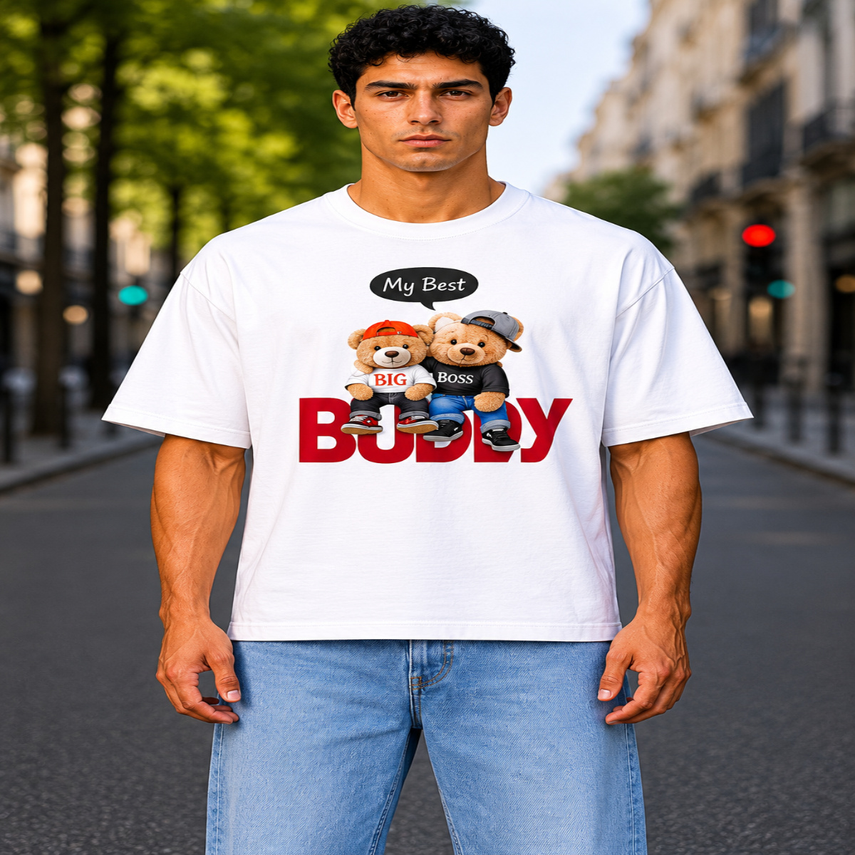 my best buddy big bros boxy fit tee (brown) my best buddy big bros boxy fit tee (brown)