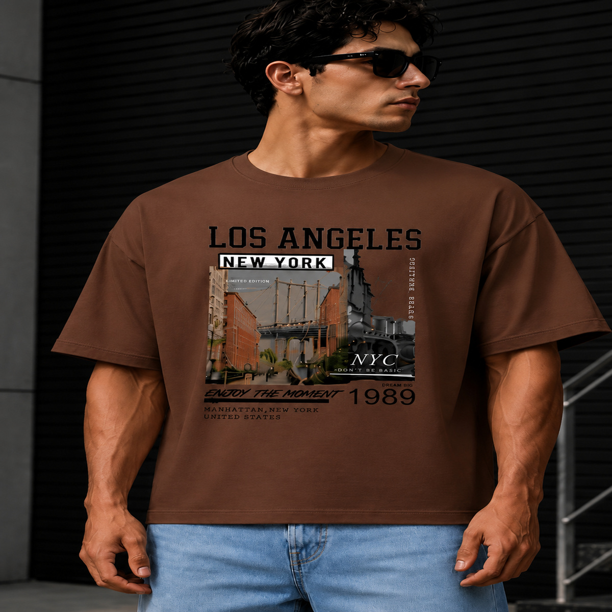 los angeles nyc oversized t shirt