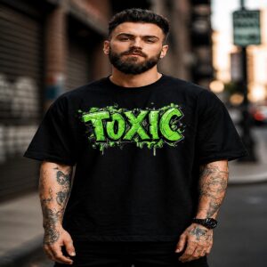 men’s down solder oversized printed t shirt