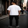 men’s down solder oversized printed t shirt