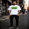 men’s down solder oversized printed t shirt
