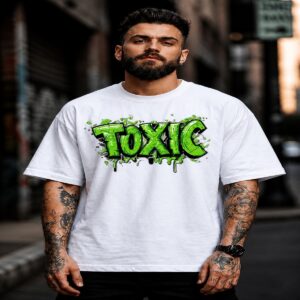 men’s down solder oversized printed t shirt