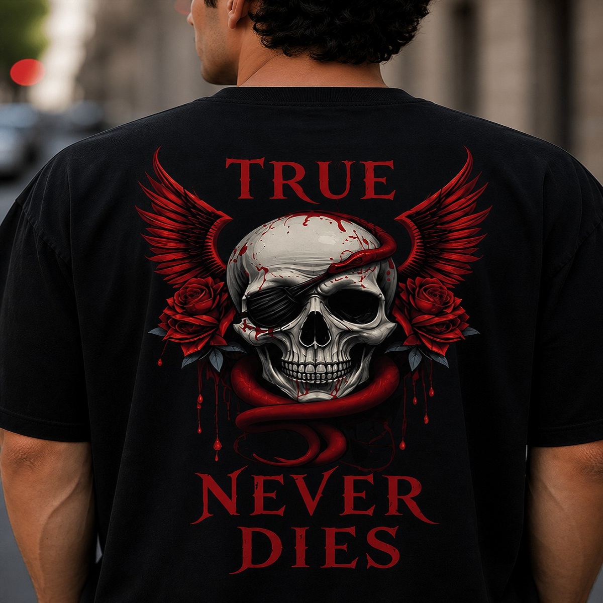 True Never Dies Skull Streetwear T Shirt True Never Dies Skull Streetwear T Shirt
