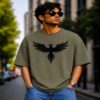 dark phoenix oversized streetwear t shirt (olive green) dark phoenix oversized streetwear t shirt (olive green)