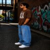 break rules oversized t shirt (olive green)