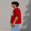Nice To Meet You Boxy Fit T-Shirt (Red)