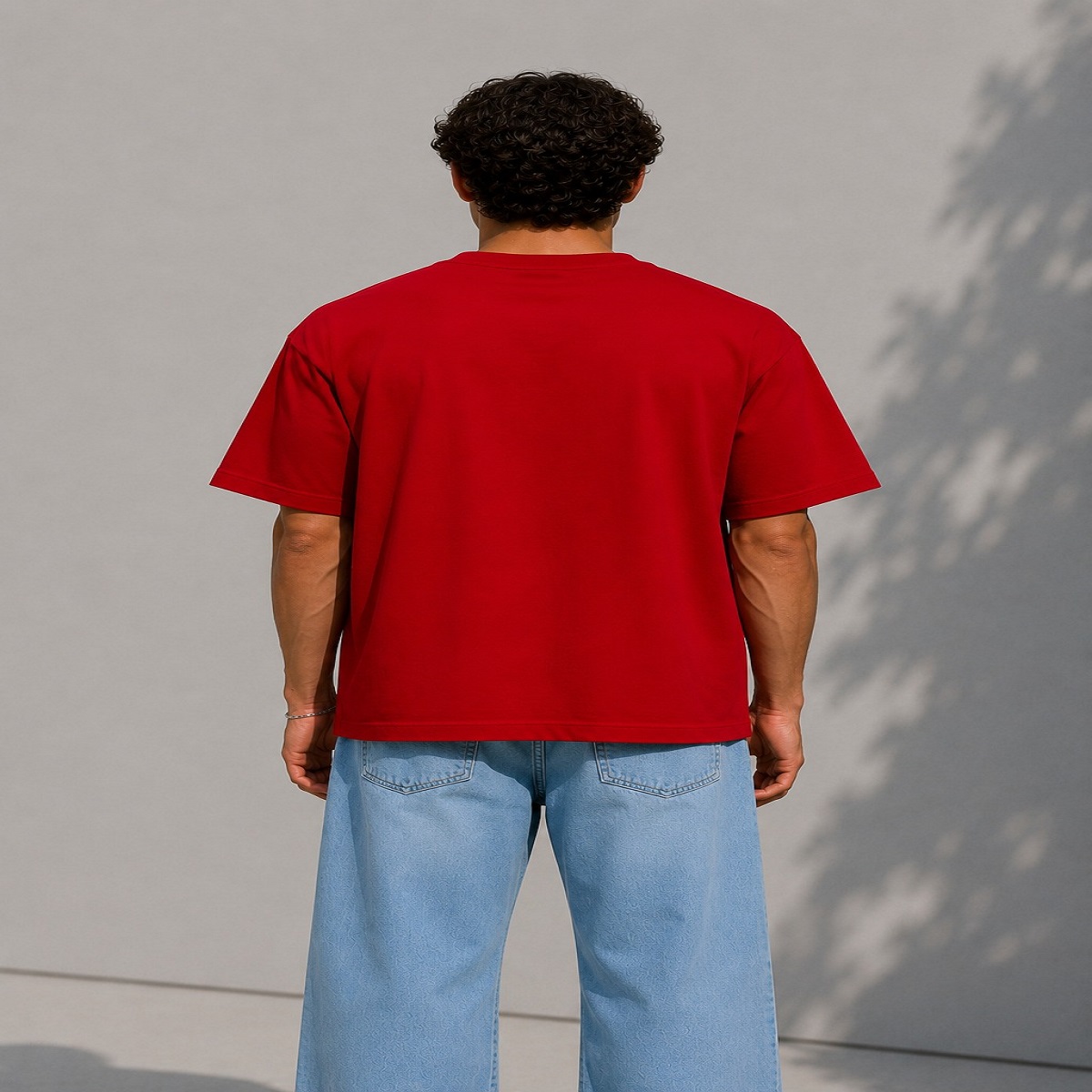 Nice To Meet You Boxy Fit T-Shirt (Red)