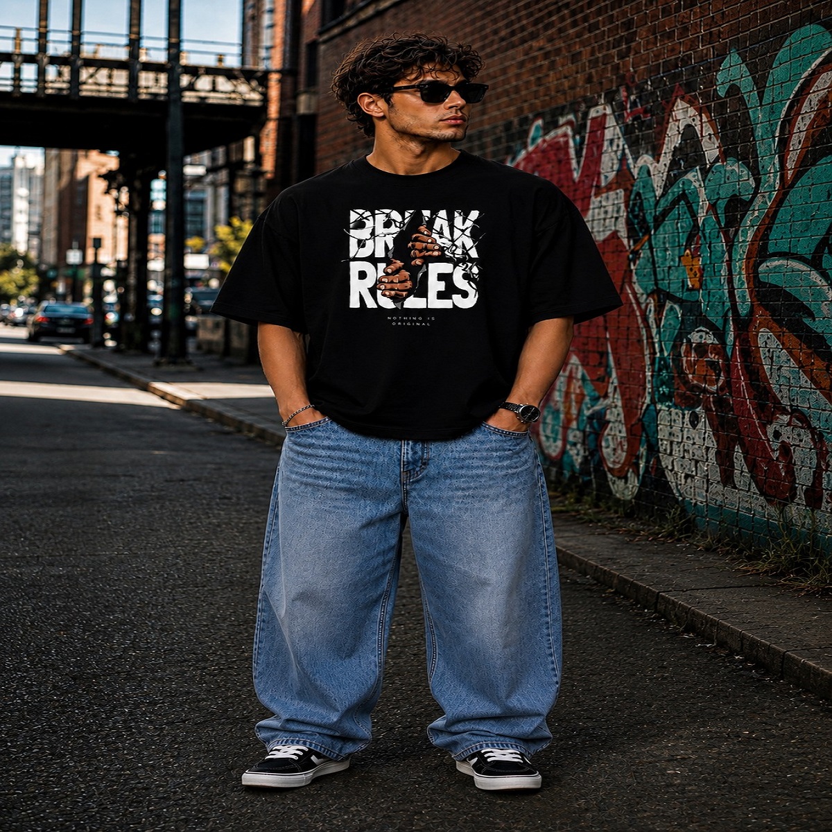 break rules oversized tee