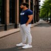 Believe In Yourself Gym Fit T-Shirt (Navy Blue) Believe In Yourself Gym Fit T-Shirt (Navy Blue)
