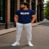 Believe In Yourself Gym Fit T-Shirt (Navy Blue) Believe In Yourself Gym Fit T-Shirt (Navy Blue)