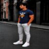 Just Pump It Gym Fit T-Shirt (Navy Blue) Just Pump It Gym Fit T-Shirt (Navy Blue)