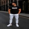 Believe In Yourself Gym Fit T-Shirt (Black) Believe In Yourself Gym Fit T-Shirt (Black)