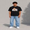 Nice To Meet You Boxy Fit T-Shirt (Black)