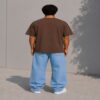Nice To Meet You Boxy Fit T-Shirt (Brown)