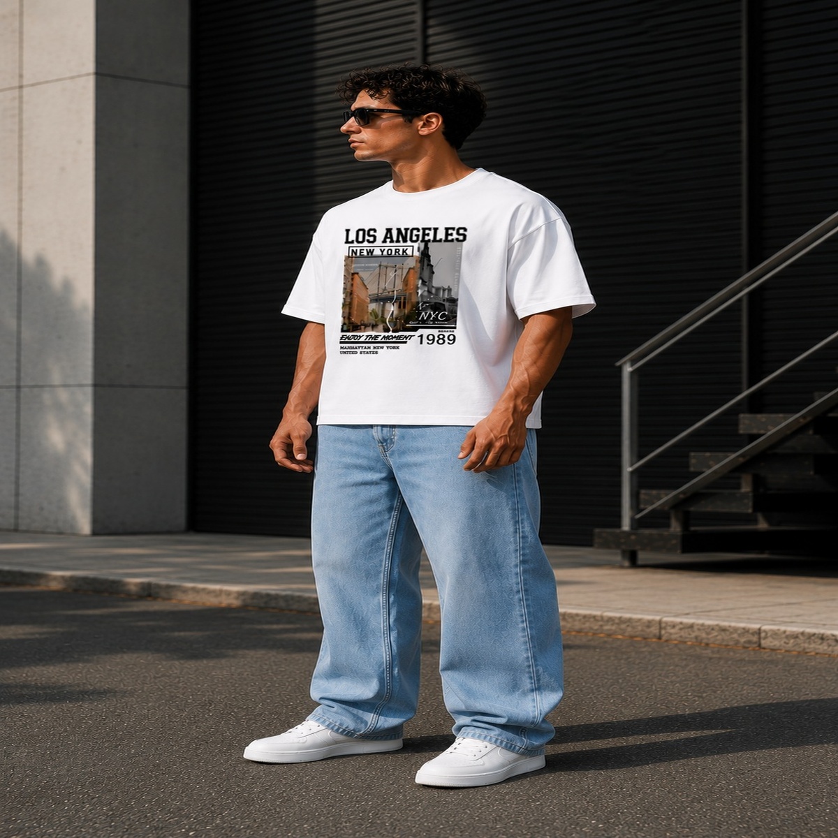 los angeles nyc oversized t shirt