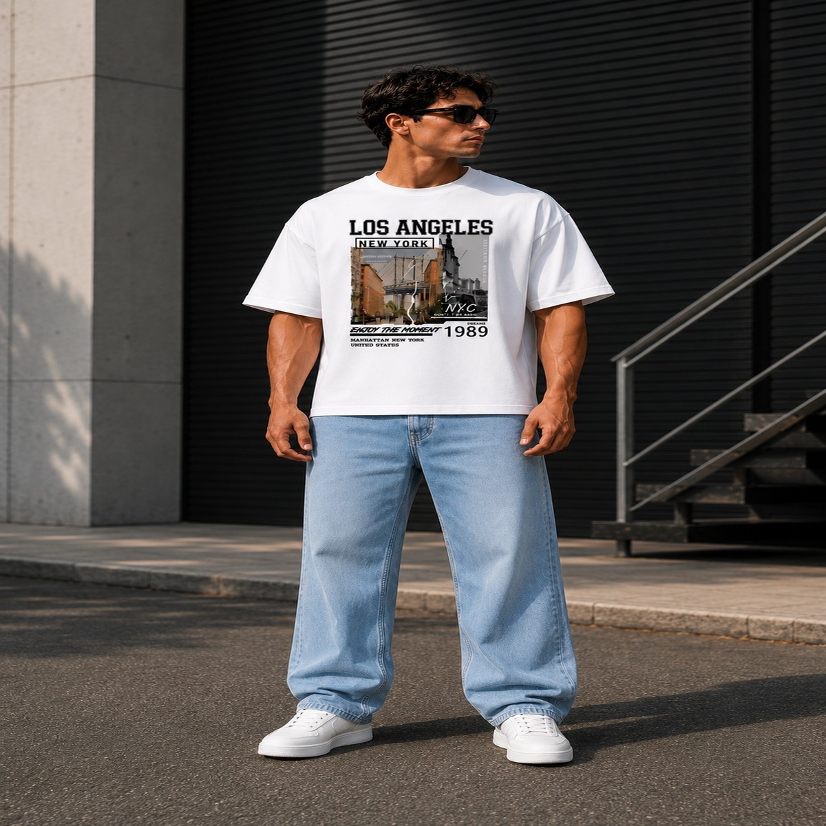los angeles nyc oversized t shirt