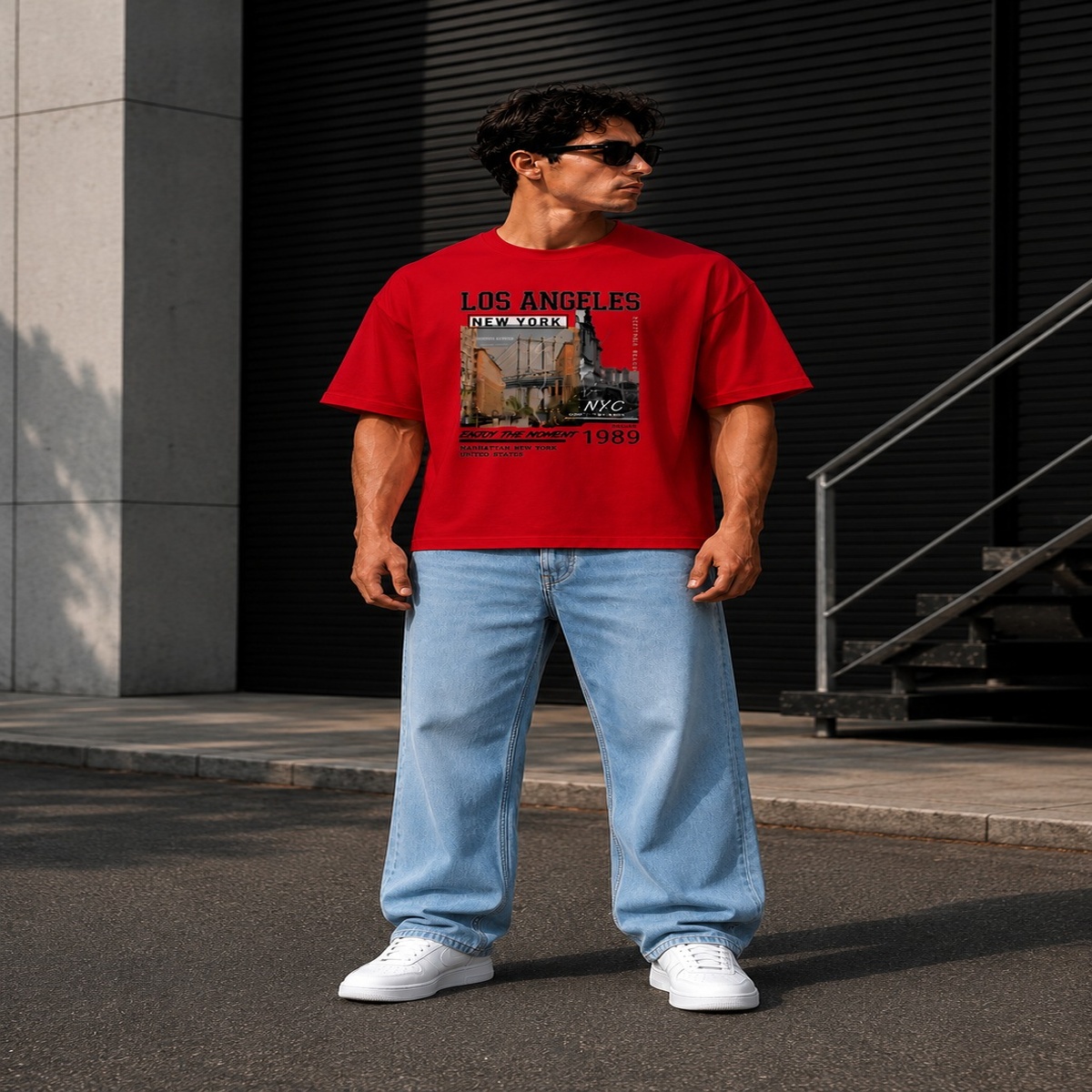 los angeles nyc oversized t shirt