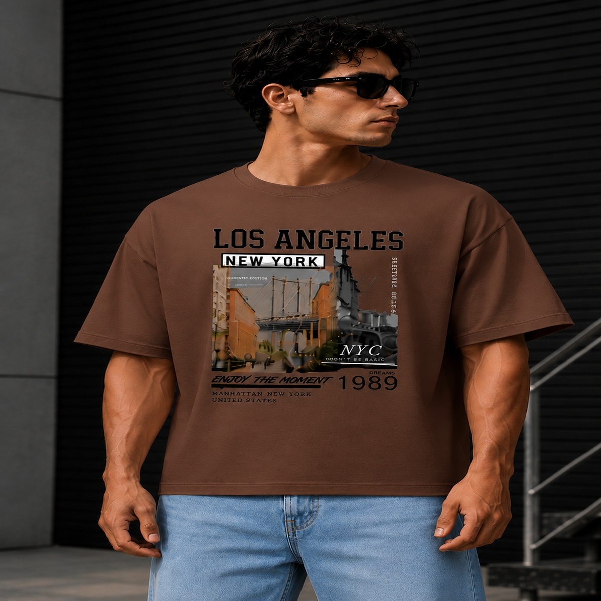 los angeles nyc oversized t shirt