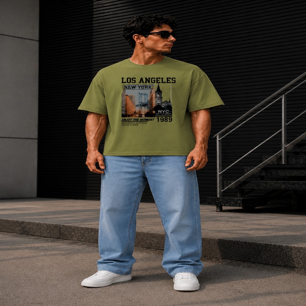 los angeles nyc oversized t shirt
